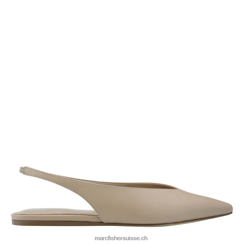 femmes Marc Fisher gracieux bout pointu plat 084JBX313 Cuir naturel