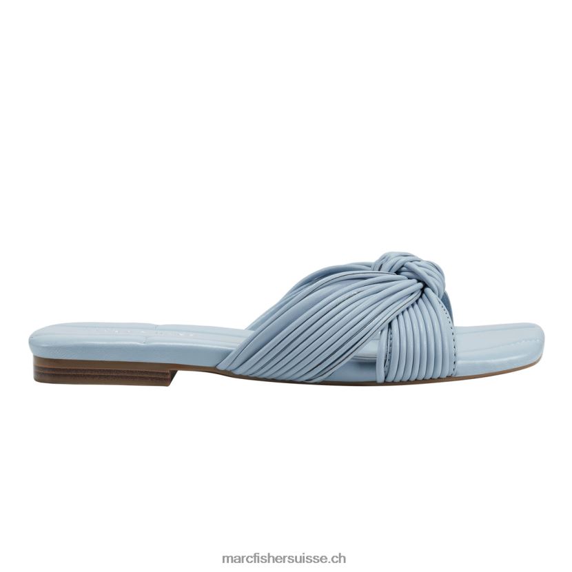 femmes Marc Fisher sandale plate laury 084JBX312 bleu clair
