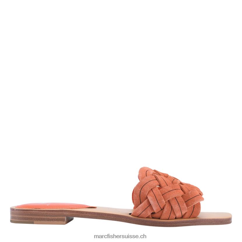 femmes Marc Fisher toboggan plat rebecca 084JBX323 daim rouge