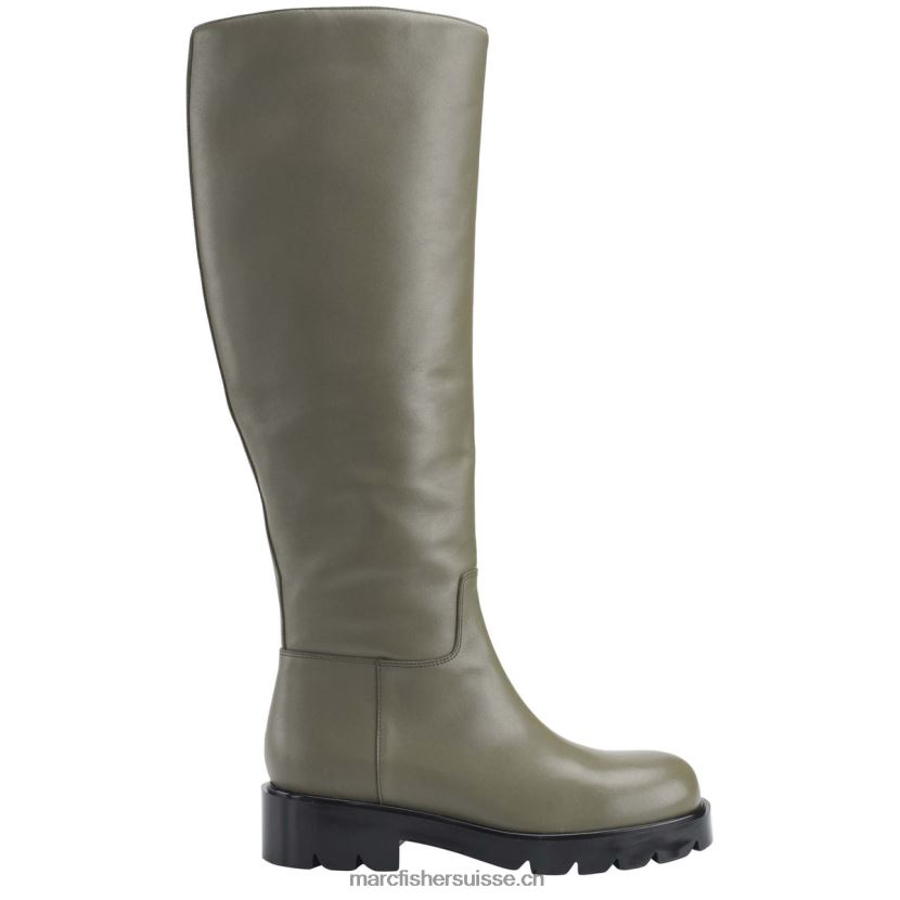 femmes Marc Fisher botte phidias à semelle crantée 084JBX172 cuir olive