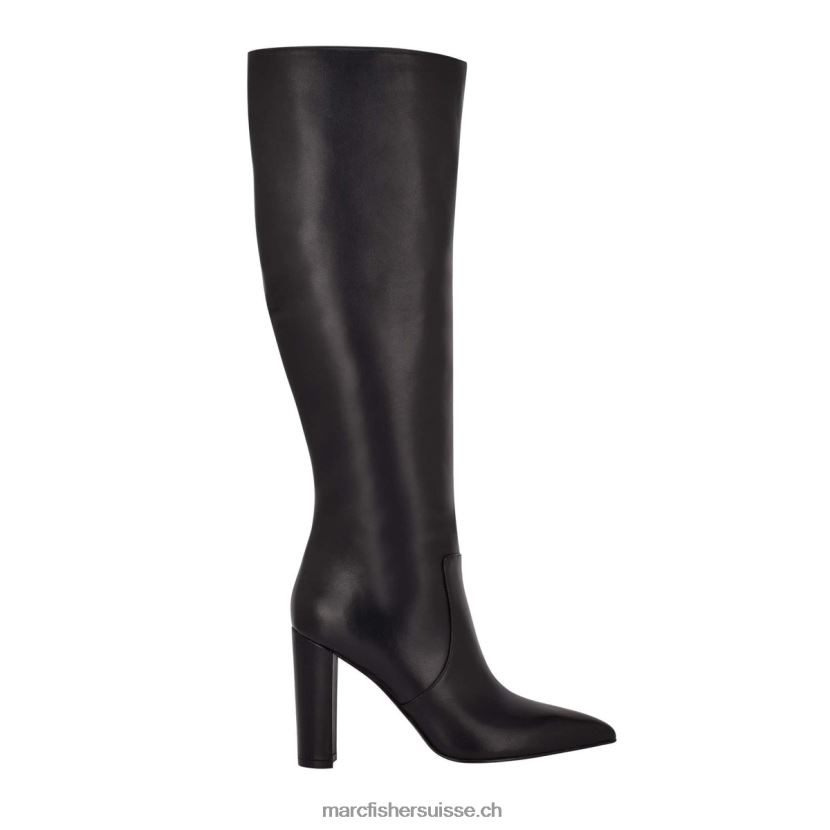 femmes Marc Fisher botte à talon giancarlo 084JBX159 Cuir noir