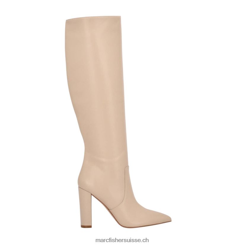 femmes Marc Fisher botte à talon giancarlo 084JBX166 cuir beige