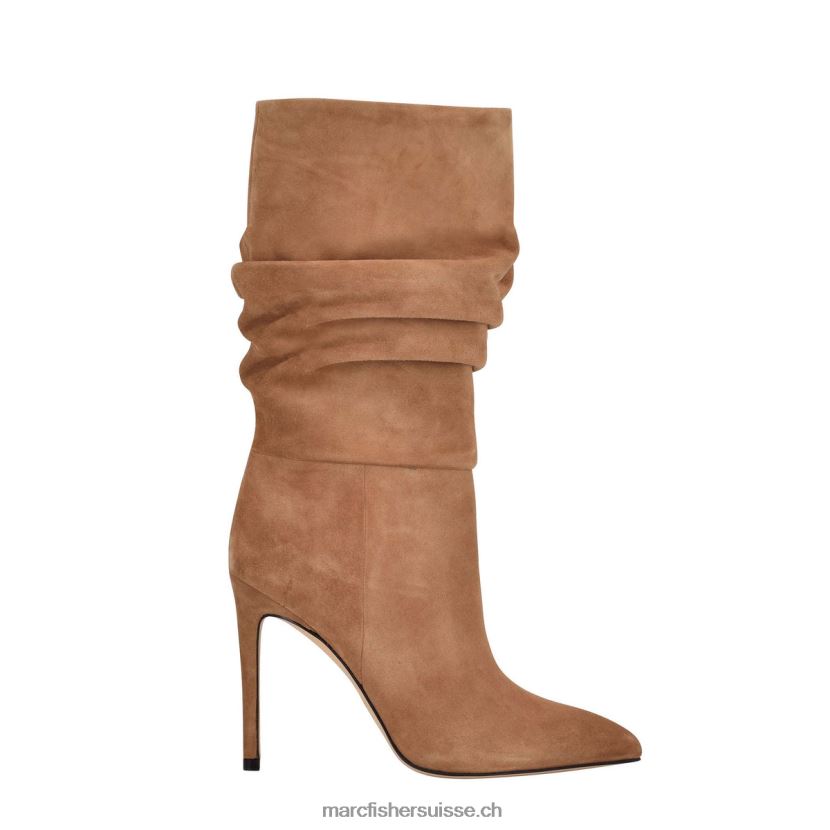 femmes Marc Fisher botte à talon romy 084JBX178 suède cognac