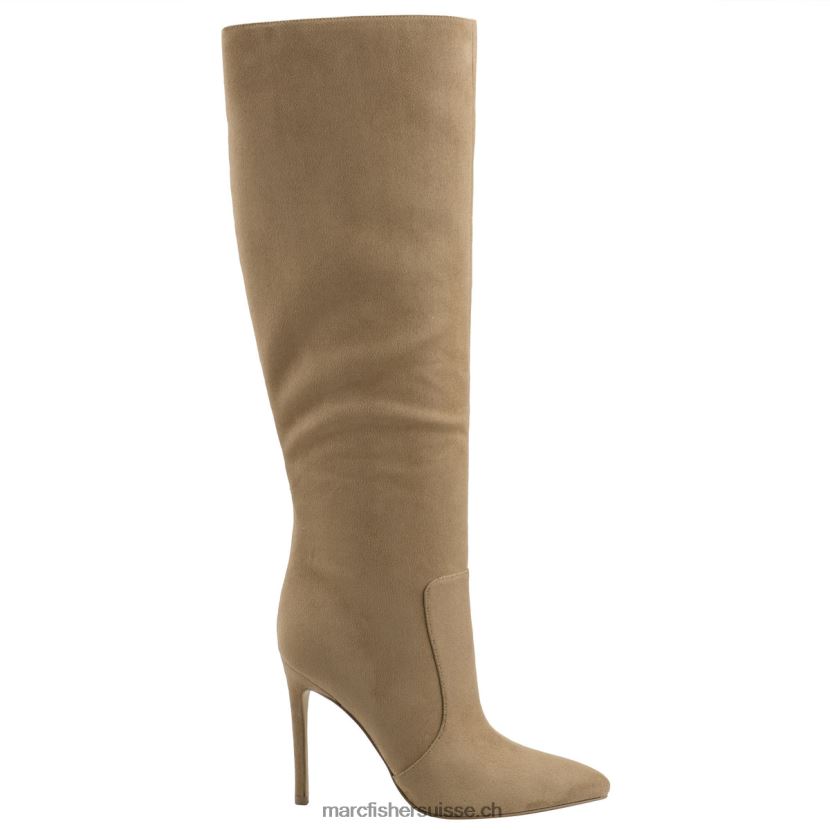 femmes Marc Fisher botte à talon rumina 084JBX152 suède naturel moyen