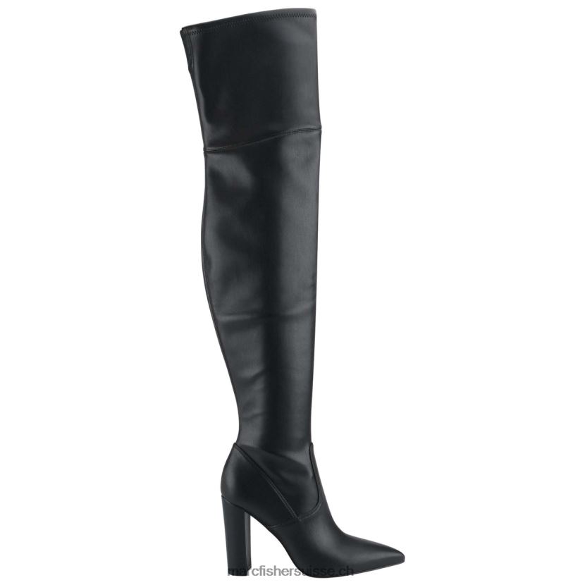 femmes Marc Fisher garalyn sur la botte au genou 084JBX174 Cuir noir