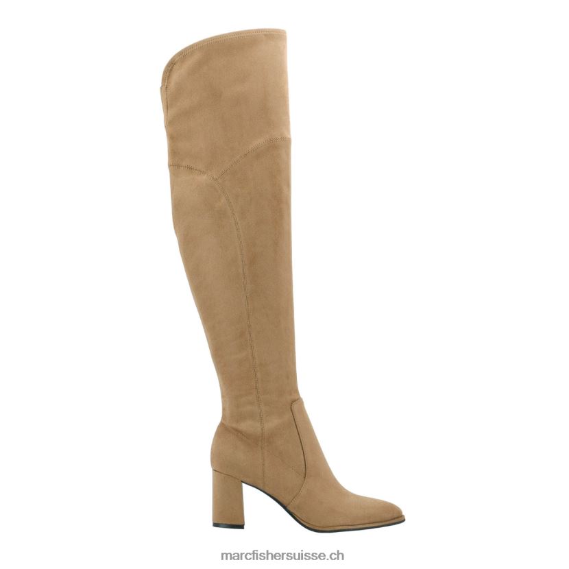 femmes Marc Fisher luley sur la botte au genou 084JBX173 suède cognac