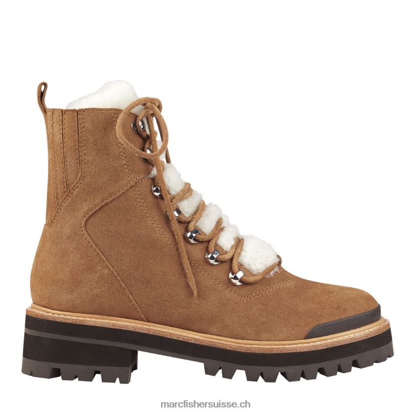 femmes Marc Fisher izzie bottines à semelle crantée 084JBX142 daim marron