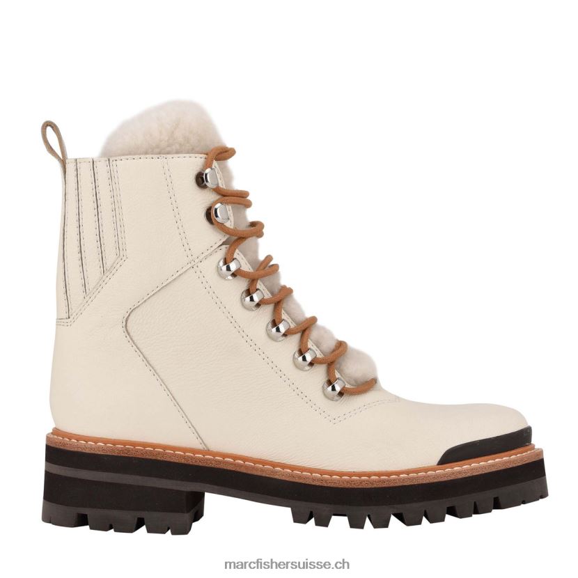 femmes Marc Fisher izzie bottines à semelle crantée 084JBX187 cuir blanc