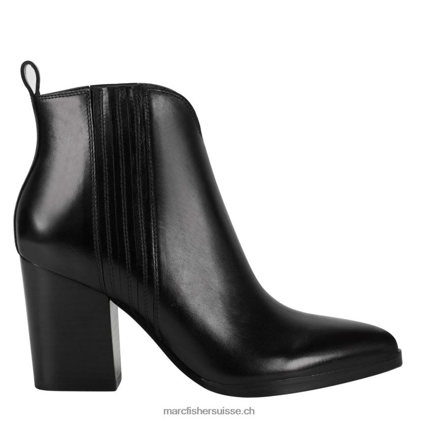 femmes Marc Fisher annabel western bottillon à talon 084JBX133 Cuir noir