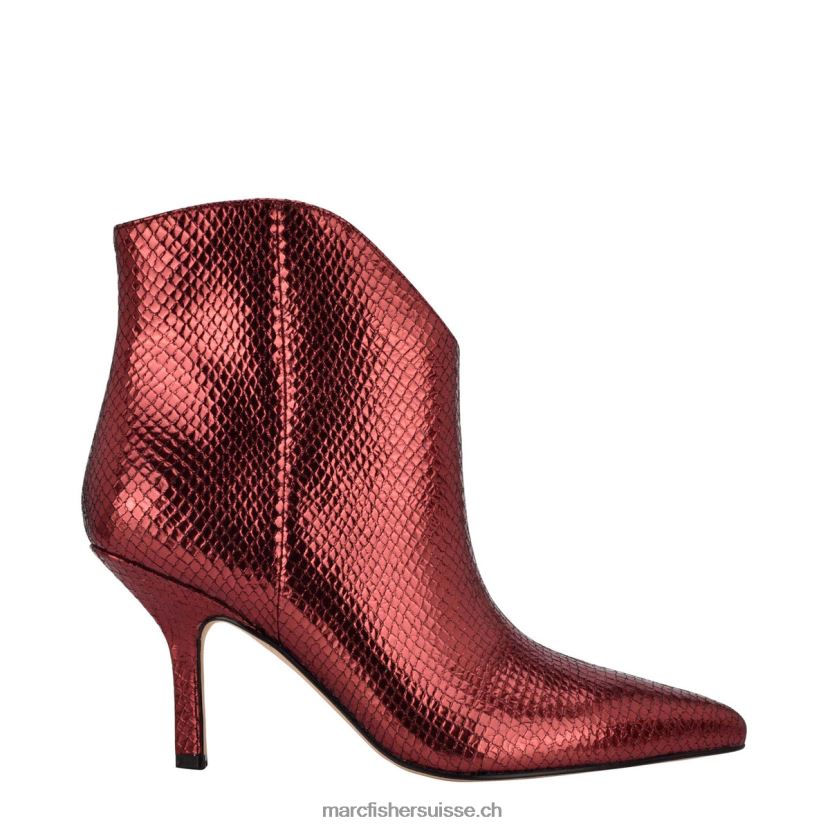 femmes Marc Fisher bottillon à bout pointu haylian 084JBX87 cuir imprimé serpent rouge