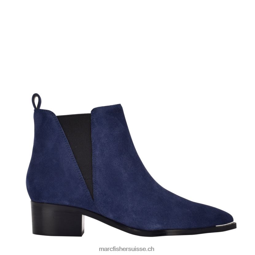 femmes Marc Fisher bottillon chelsea à bout pointu yale 084JBX122 daim indigo