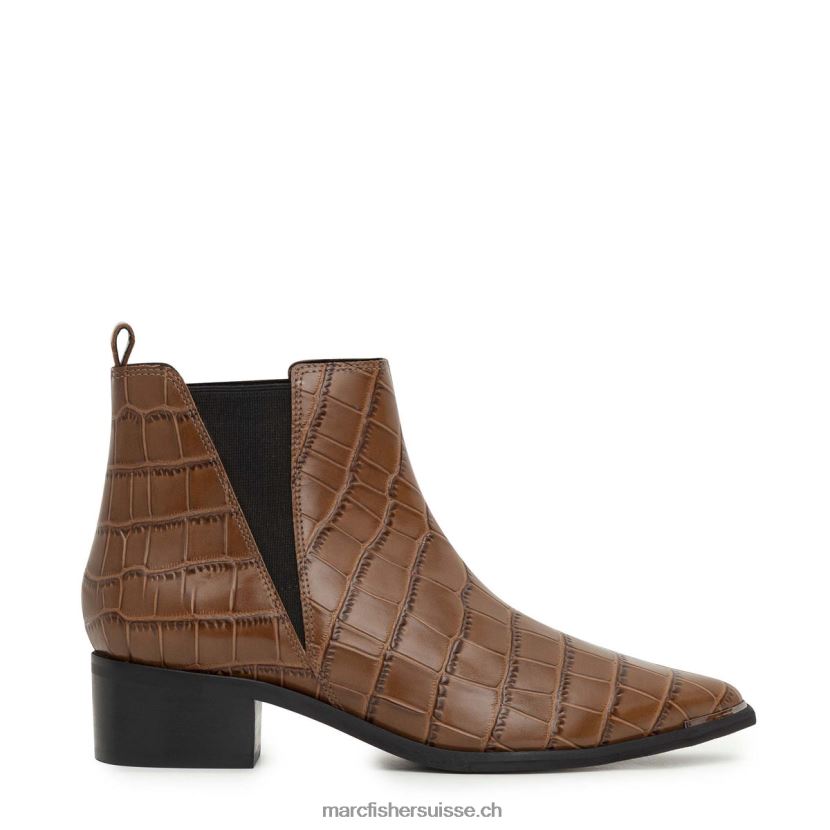 femmes Marc Fisher bottillon chelsea à bout pointu yale 084JBX22 croco marron