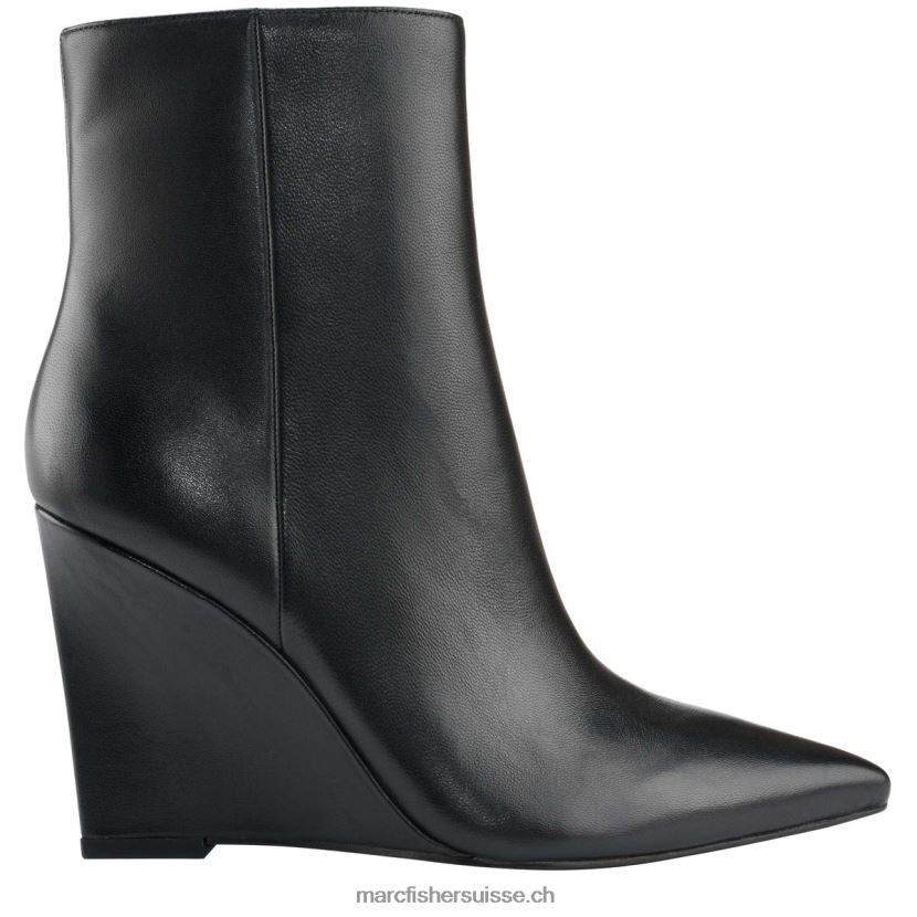 femmes Marc Fisher bottillon compensé dayna 084JBX81 Cuir noir