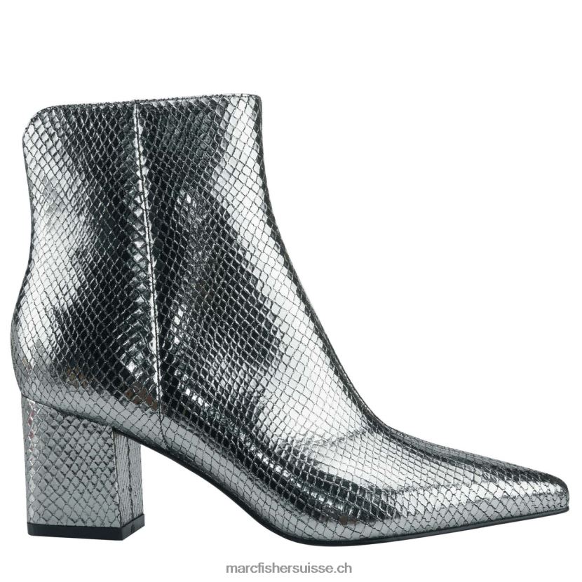 femmes Marc Fisher bottillon à talon jina 084JBX121 daim serpent argenté