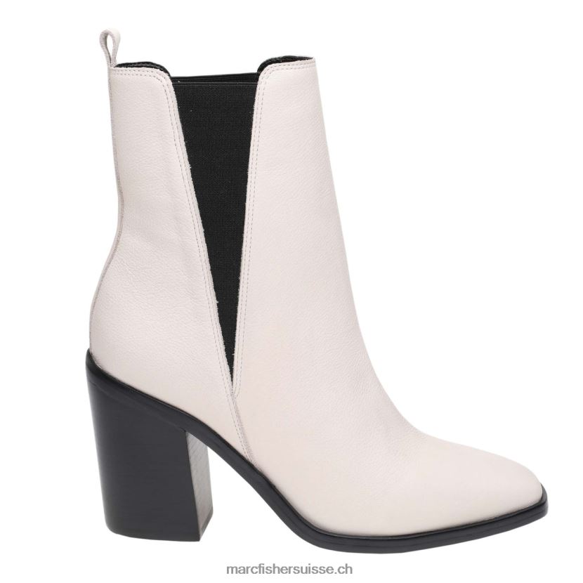 femmes Marc Fisher bottillon à talon kristie 084JBX34 cuir crème chic