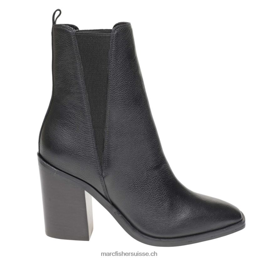 femmes Marc Fisher bottillon à talon kristie 084JBX40 Cuir noir