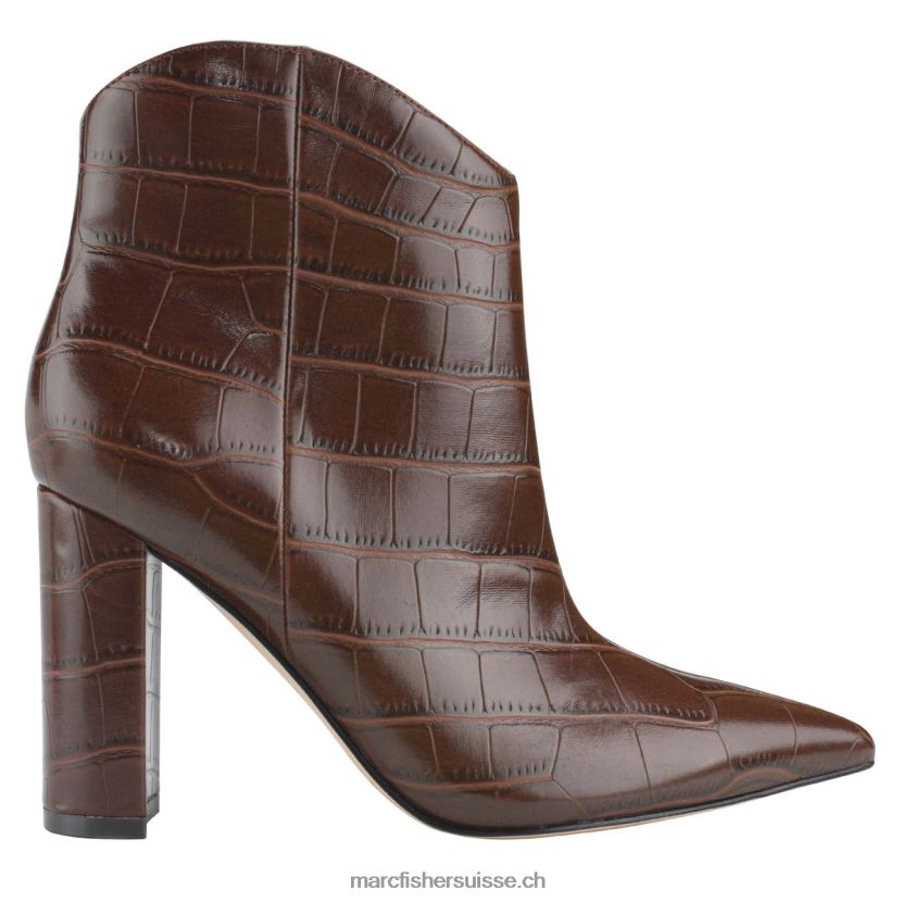 femmes Marc Fisher bottillon western à talon lezari 084JBX54 croco marron