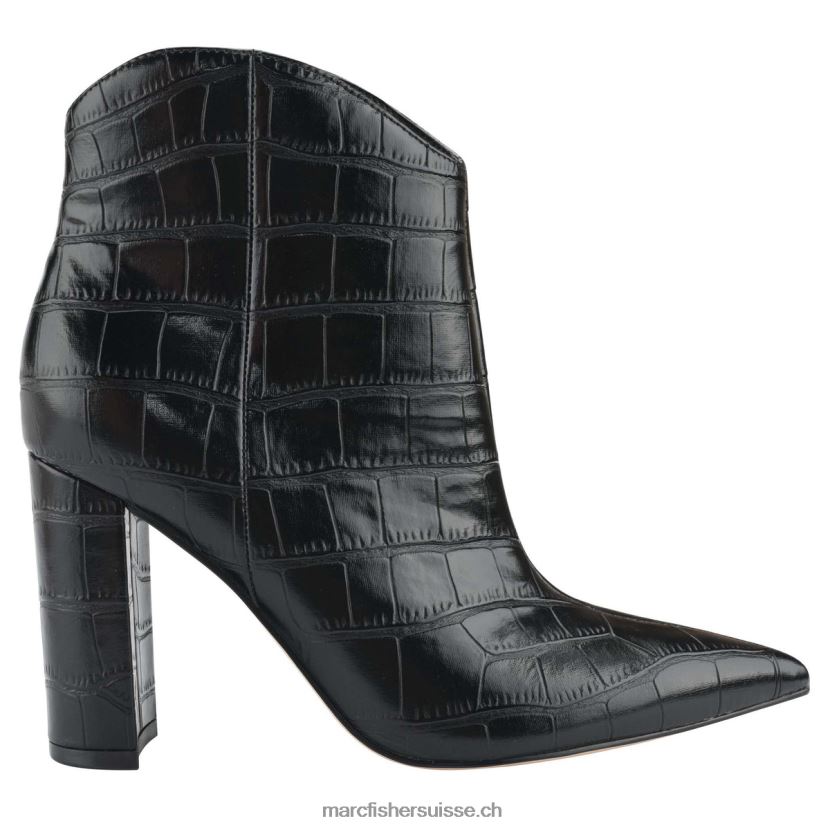 femmes Marc Fisher bottillon western à talon lezari 084JBX57 croco noir