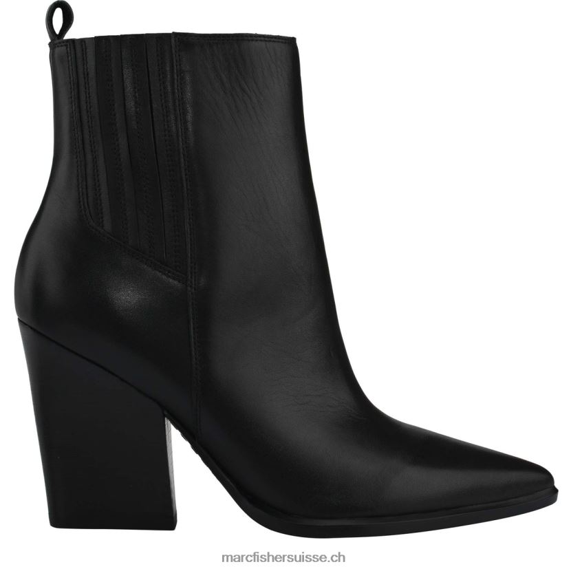 femmes Marc Fisher bottillon western à talons mariel 084JBX56 Cuir noir