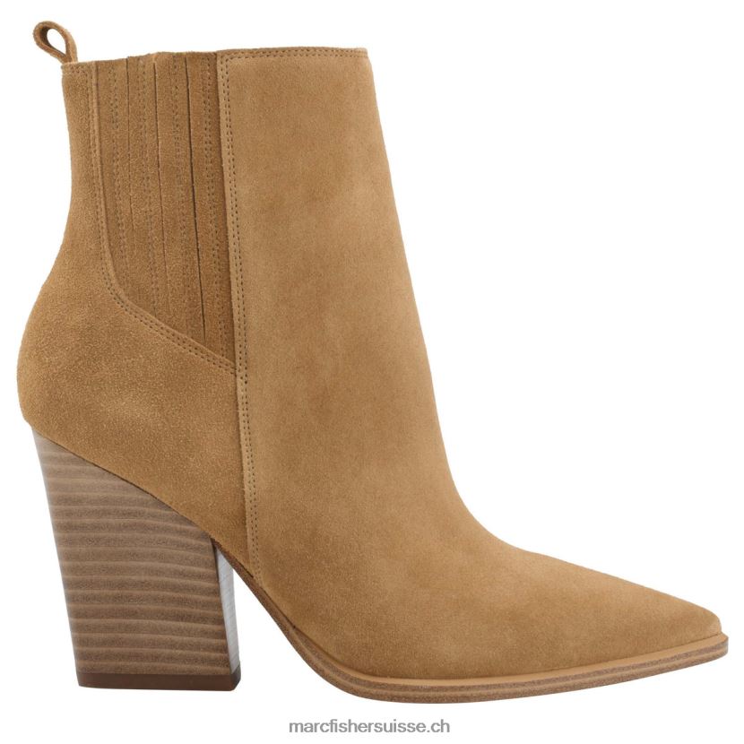 femmes Marc Fisher bottillon western à talons mariel 084JBX79 suède naturel moyen