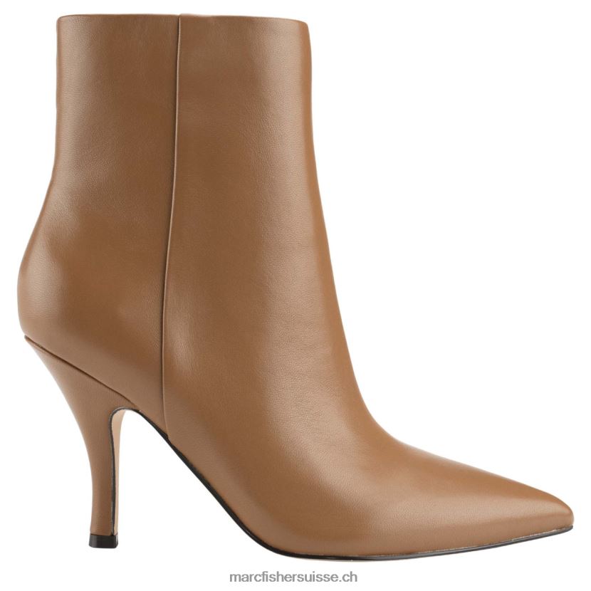 femmes Marc Fisher bottine fergus à talon 084JBX86 cuir naturel foncé