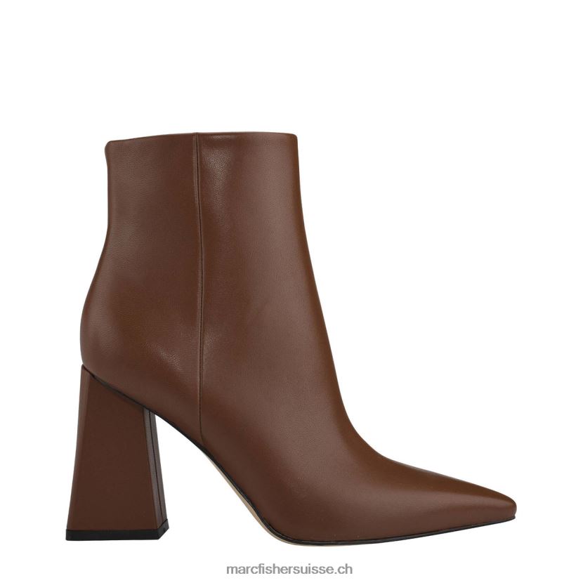 femmes Marc Fisher bottine à talon kulika 084JBX73 cuir cognac