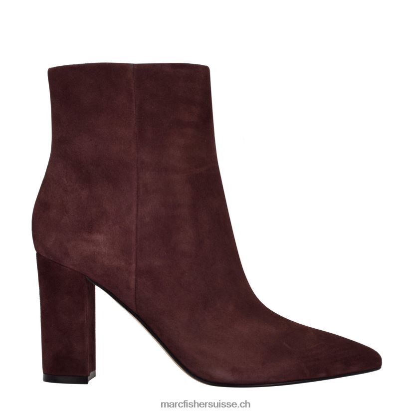 femmes Marc Fisher bottine à talon ulani 084JBX129 daim vin foncé