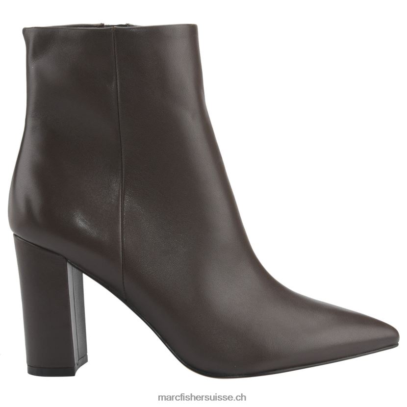 femmes Marc Fisher bottine à talon ulani 084JBX130 cuir marron foncé