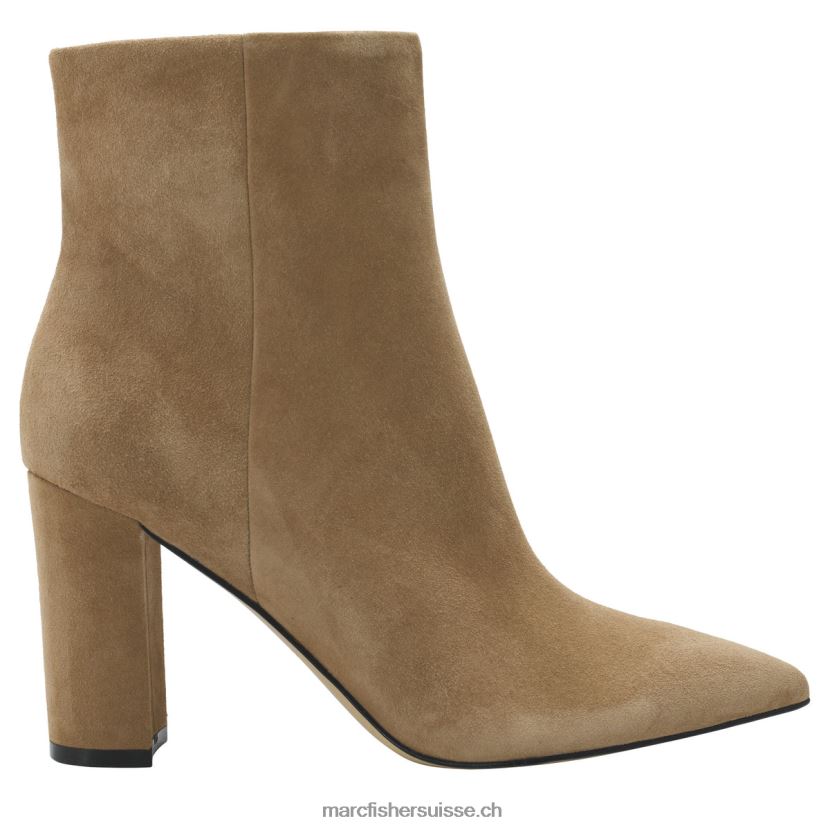 femmes Marc Fisher bottine à talon ulani 084JBX6 suède cognac