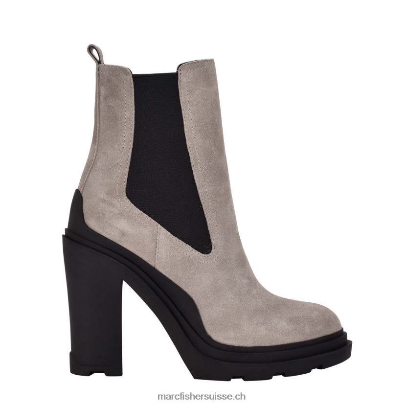 femmes Marc Fisher bottines chelsea à talon ramio 084JBX84 daim gris clair