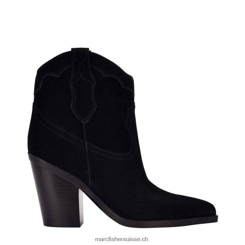 femmes Marc Fisher gona bottine western 084JBX109 Suède noir