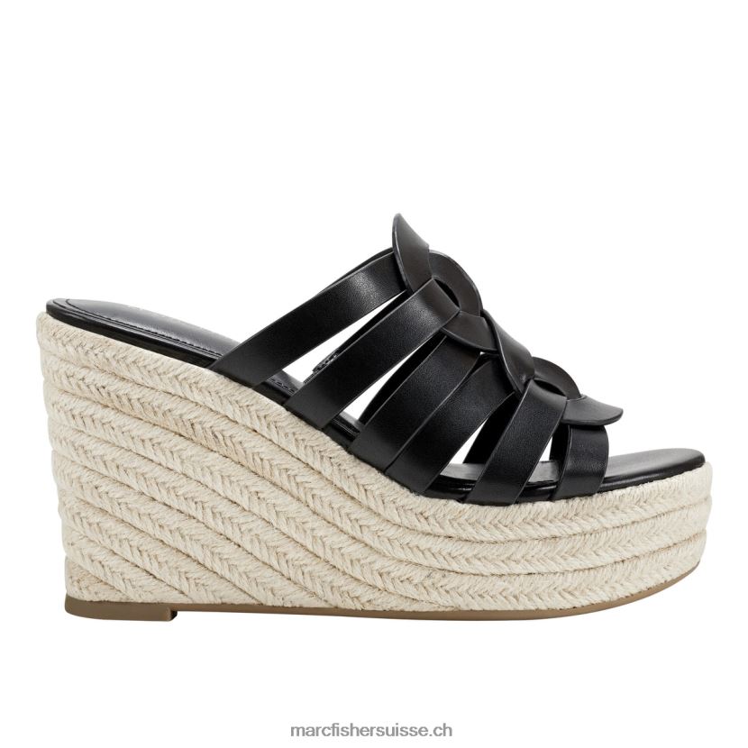 femmes Marc Fisher sandale compensée espadrille cazzie 084JBX248 noir