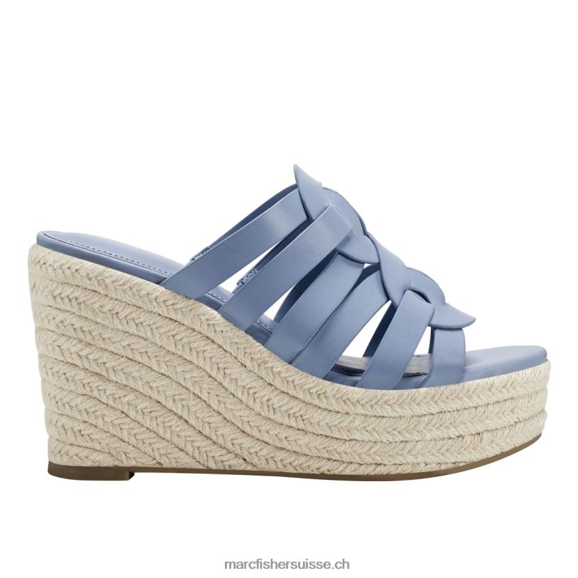 femmes Marc Fisher sandale compensée espadrille cazzie 084JBX259 bleu moyen
