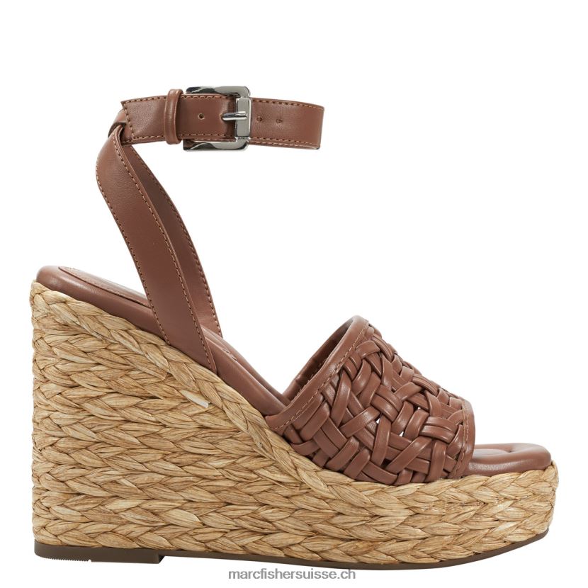 femmes Marc Fisher sandale compensée espadrille godina 084JBX242 naturel foncé