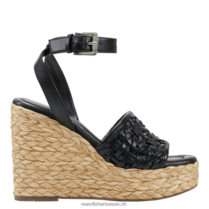 femmes Marc Fisher sandale compensée espadrille godina 084JBX243 noir
