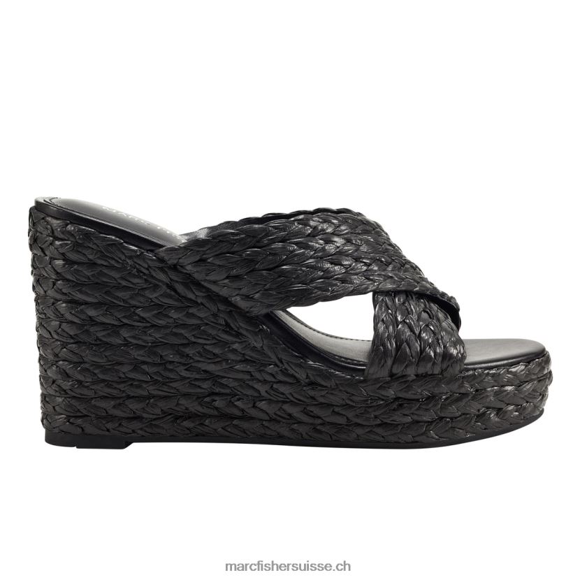 femmes Marc Fisher sandale compensée espadrille lynn 084JBX228 noir