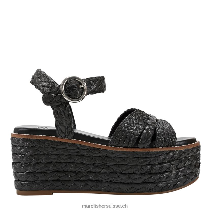 femmes Marc Fisher sandale espadrille à bride cheville naydine 084JBX223 noir