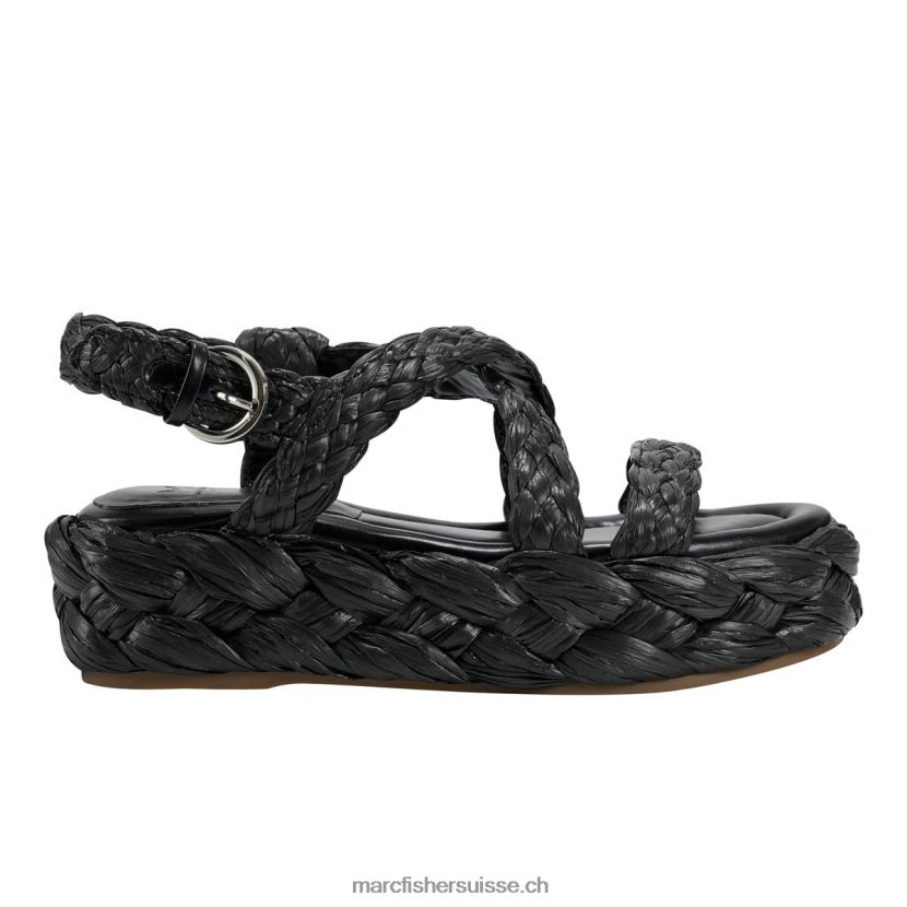 femmes Marc Fisher sandale espadrille genie 084JBX204 noir
