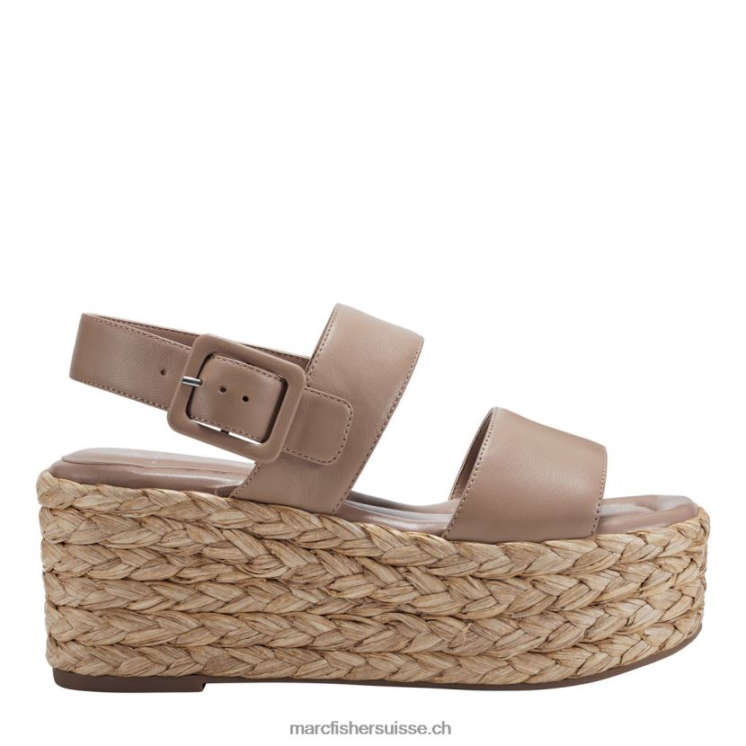 femmes Marc Fisher sandale espadrille à plateforme patryce 084JBX196 cuir nude