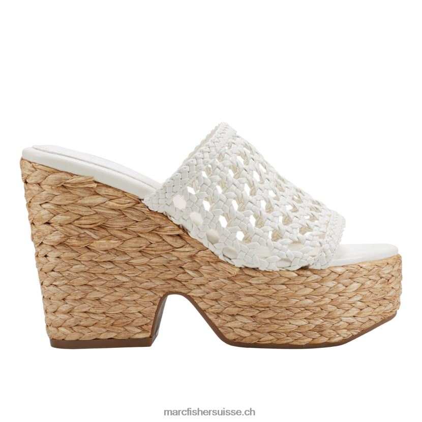 femmes Marc Fisher sandale à plateforme espadrille hollis 084JBX208 Ivoire