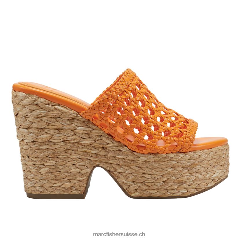femmes Marc Fisher sandale à plateforme espadrille hollis 084JBX232 orange