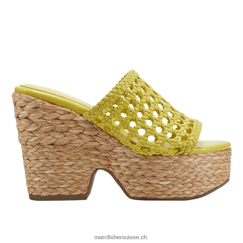 femmes Marc Fisher sandale à plateforme espadrille hollis 084JBX238 jaune