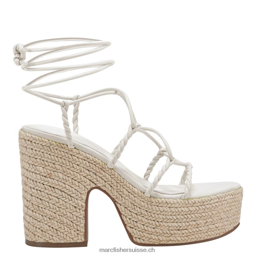 femmes Marc Fisher sandale plateforme espadrille oliver 084JBX198 Ivoire