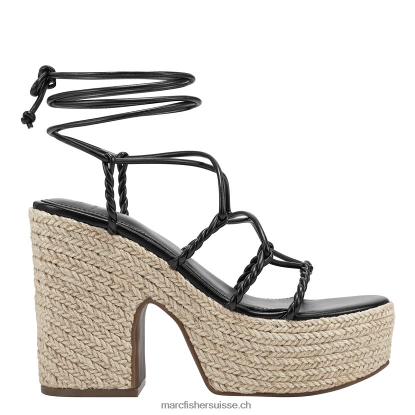 femmes Marc Fisher sandale plateforme espadrille oliver 084JBX212 noir