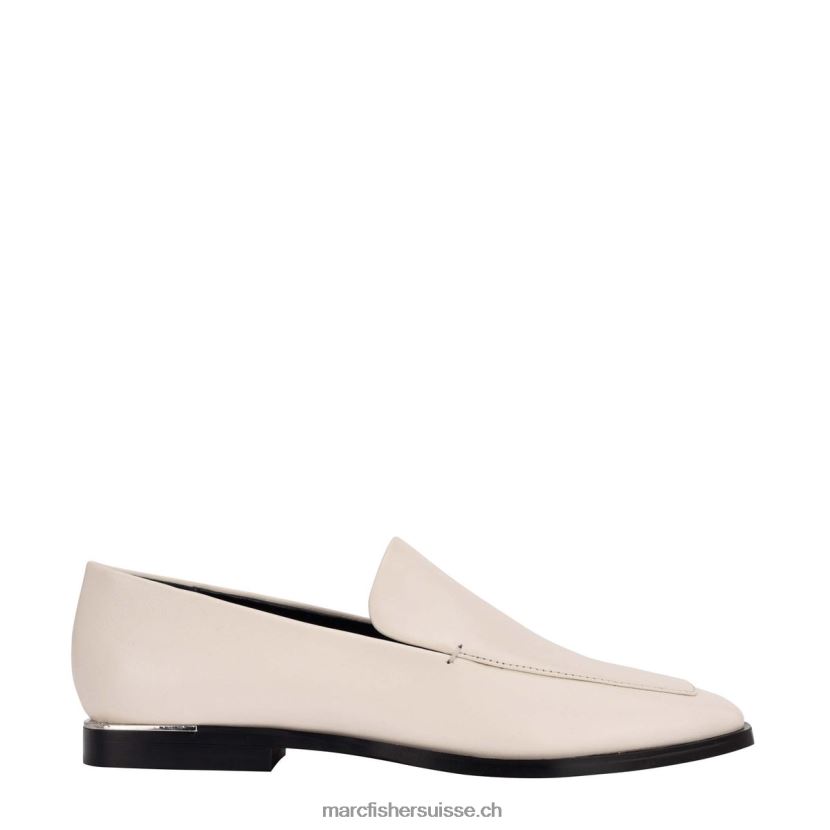 femmes Marc Fisher mocassins ourlés 084JBX439 cuir crème chic