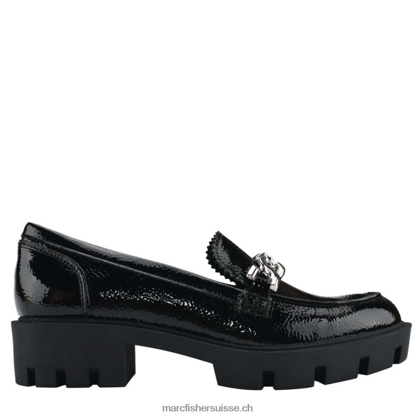 femmes Marc Fisher mocassins à semelle crantée louanz 084JBX437 vernis noir