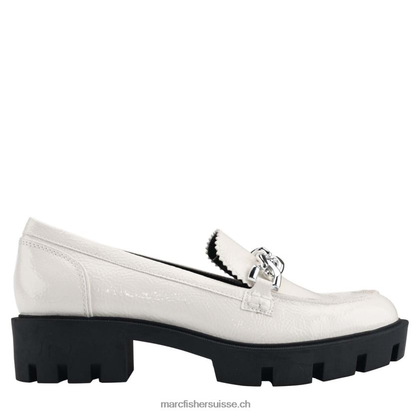 femmes Marc Fisher mocassins à semelle crantée louanz 084JBX438 verni crème chic