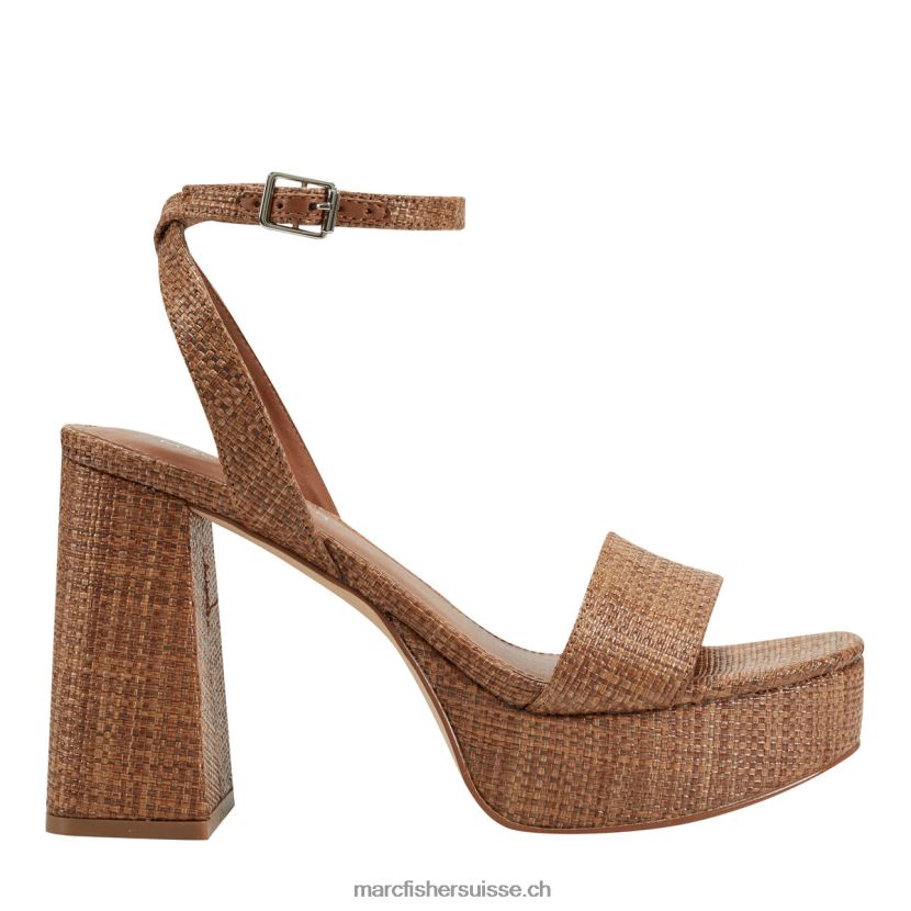 femmes Marc Fisher sandale à plateforme sadel 084JBX552 Cognac
