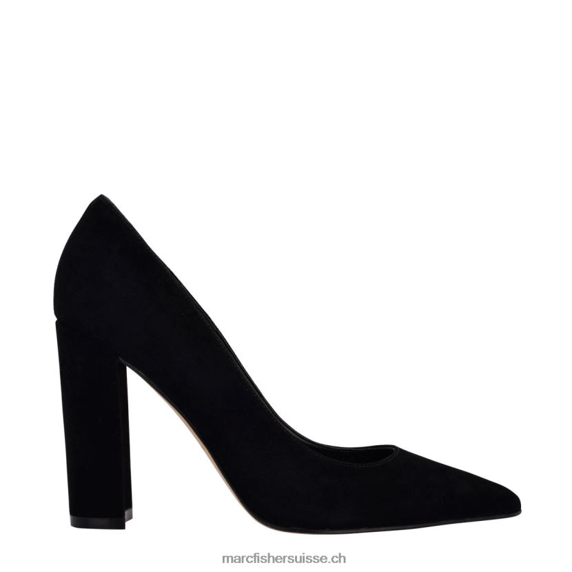 femmes Marc Fisher escarpin abilene à talon bloc et bout pointu 084JBX596 Suède noir