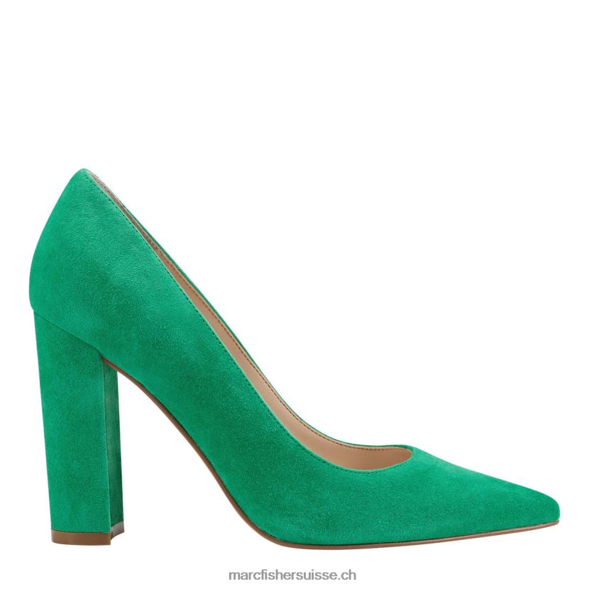femmes Marc Fisher escarpin abilene à talon bloc et bout pointu 084JBX668 daim vert